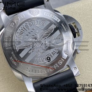 Panerai PAM01323 PAM1323 Y 44mm Submersible VSF 1:1 Best Edition Gray Dial on Rubber Strap P.9011 Clone - Super Clone Watch | 1:1 Best Version