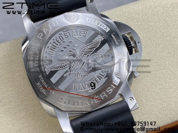 Panerai PAM01323 PAM1323 Y 44mm Submersible VSF 1:1 Best Edition Gray Dial on Rubber Strap P.9011 Clone - Super Clone Watch | 1:1 Best Version