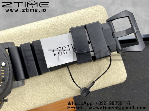 Panerai PAM01324 PAM1324 Y 44mm Submersible VSF 1:1 Best Edition Carbon Dial on Rubber Strap P.9011 Clone - Super Clone Watch | 1:1 Best Version