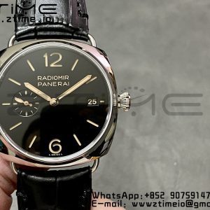 Panerai PAM01394 PAM1294 Radiomir 40mm VSF 1:1 Best Edition Black Dial on Black Leather Strap P900 - Super Clone Watch | 1:1 Best Version