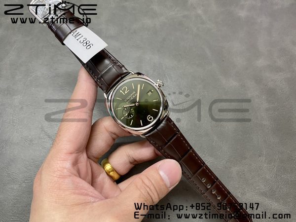 Panerai PAM01386 PAM1386 Radiomir 40mm VSF 1:1 Best Edition Green Dial on Brown Leather Strap P900 - Super Clone Watch | 1:1 Best Version