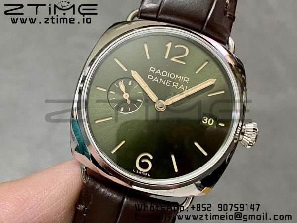 Panerai PAM01386 PAM1386 Radiomir 40mm VSF 1:1 Best Edition Green Dial on Brown Leather Strap P900 - Super Clone Watch | 1:1 Best Version