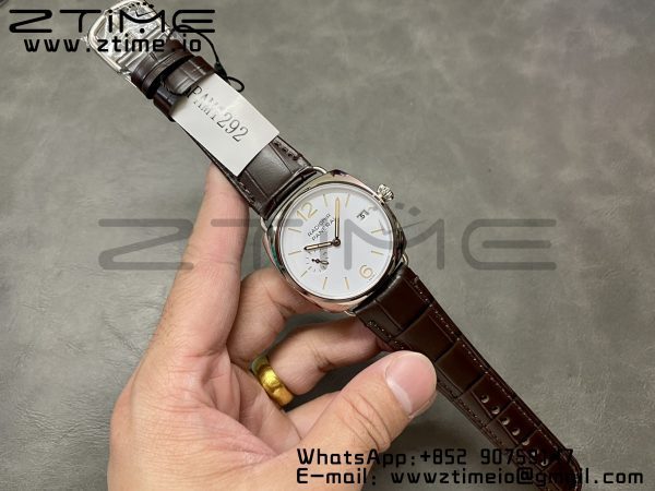 Panerai PAM01392 PAM1292 Radiomir 40mm VSF 1:1 Best Edition White Dial on Brown Leather Strap P900 - Super Clone Watch | 1:1 Best Version
