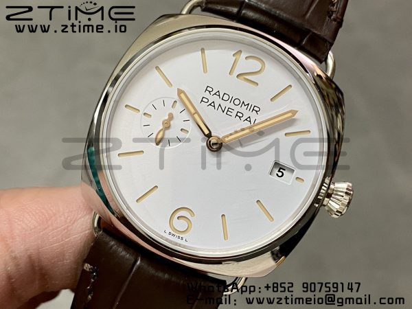 Panerai PAM01392 PAM1292 Radiomir 40mm VSF 1:1 Best Edition White Dial on Brown Leather Strap P900 - Super Clone Watch | 1:1 Best Version