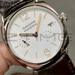 Panerai PAM01392 PAM1292 Radiomir 40mm VSF 1:1 Best Edition White Dial on Brown Leather Strap P900 - Super Clone Watch | 1:1 Best Version