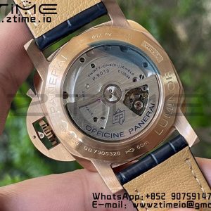 Panerai PAM01114 PAM1114 W VSF 1:1 Best Edition Blue Dial on Blue Leather Strap P.9010 Clone - Super Clone Watch | 1:1 Best Version