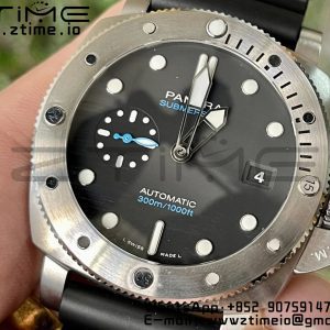 パネライ PAM01229 PAM1229 Y VSF 1:1 ベストエディション ブラックダイアル ブラックラバーストラップ P900 - スーパークローンウォッチ｜1:1 ベストバージョン