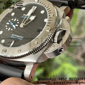 パネライ PAM01229 PAM1229 Y VSF 1:1 ベストエディション ブラックダイアル ブラックラバーストラップ P900 - スーパークローンウォッチ｜1:1 ベストバージョン