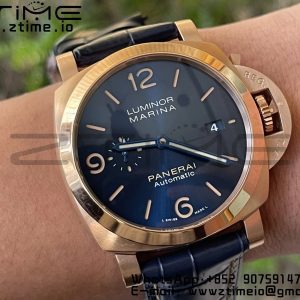 Panerai PAM01114 PAM1114 W VSF 1:1 Best Edition Blue Dial on Blue Leather Strap P.9010 Clone - Super Clone Watch | 1:1 Best Version