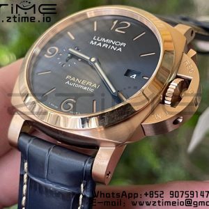 Panerai PAM01114 PAM1114 W VSF 1:1 Best Edition Blue Dial on Blue Leather Strap P.9010 Clone - Super Clone Watch | 1:1 Best Version