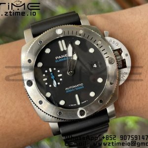 パネライ PAM01229 PAM1229 Y VSF 1:1 ベストエディション ブラックダイアル ブラックラバーストラップ P900 - スーパークローンウォッチ｜1:1 ベストバージョン