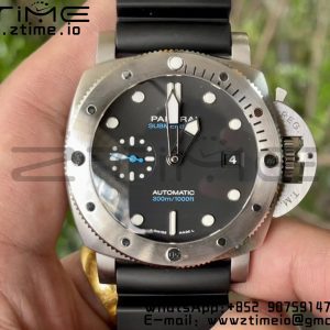 パネライ PAM01229 PAM1229 Y VSF 1:1 ベストエディション ブラックダイアル ブラックラバーストラップ P900 - スーパークローンウォッチ｜1:1 ベストバージョン