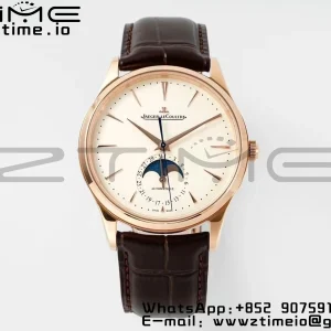 Master Ultra Thin Moon 1362511 RG APSF 1:1 Best Edition White Dial on Brown Leather Strap SA925 Super Clone - Super Clone Watch | 1:1 Best Version