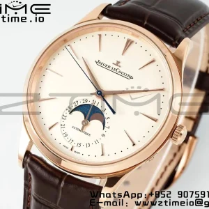 Master Ultra Thin Moon 1362511 RG APSF 1:1 Best Edition White Dial on Brown Leather Strap SA925 Super Clone - Super Clone Watch | 1:1 Best Version