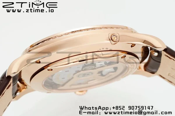 Master Ultra Thin Moon 1362511 RG APSF 1:1 Best Edition White Dial on Brown Leather Strap SA925 Super Clone - Super Clone Watch | 1:1 Best Version