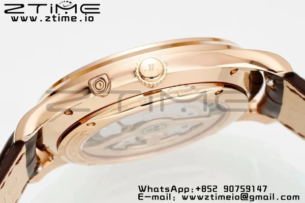 Master Ultra Thin Moon 1362511 RG APSF 1:1 Best Edition White Dial on Brown Leather Strap SA925 Super Clone - Super Clone Watch | 1:1 Best Version