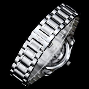 Longines Master Moonphase SS APSF 1:1 Best Edition Cadran Numérique Blanc sur Bracelet SS AL899 V2 - Super Clone Watch | 1:1 Best Version