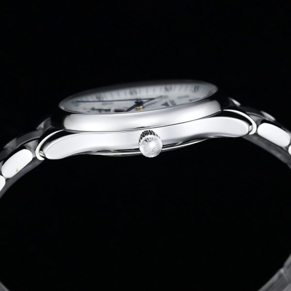 Longines Master Moonphase SS APSF 1:1 Best Edition Cadran Numérique Blanc sur Bracelet SS AL899 V2 - Super Clone Watch | 1:1 Best Version