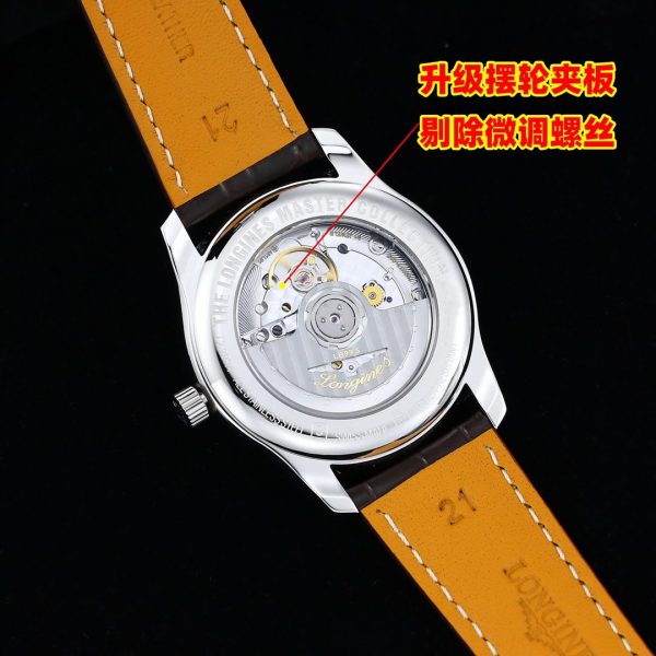 Longines Master Moonphase SS APSF 1:1 Best Edition White Numeral Dial on Brown Leather Strap AL899 V2 - Super Clone Watch | 1:1 Best Version