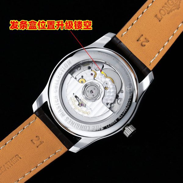 Longines Master Moonphase SS APSF 1:1 Best Edition White Numeral Dial on Brown Leather Strap AL899 V2 - Super Clone Watch | 1:1 Best Version