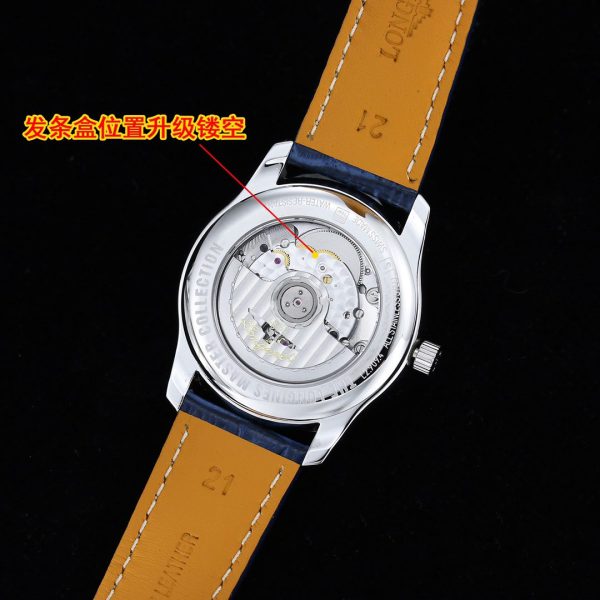 Longines Master Moonphase SS APSF 1:1 Best Edition Blue Stick Dial on Blue Leather Strap AL899 V2 - Super Clone Watch | 1:1 Best Version