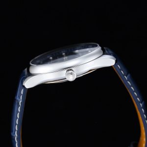 Longines Master Moonphase SS APSF 1:1 Best Edition Blue Stick Dial on Blue Leather Strap AL899 V2 - Super Clone Watch | 1:1 Best Version