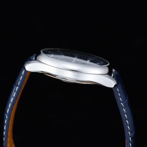 Longines Master Moonphase SS APSF 1:1 Best Edition Blue Stick Dial on Blue Leather Strap AL899 V2 - Super Clone Watch | 1:1 Best Version