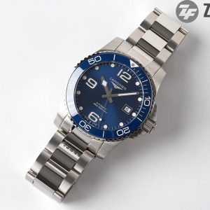 Longines Conquest L3.742.4.96.6 SS Blue Ceramic Bezel SS ZF 1:1 Best Edition Blue Dial on SS Bracelet A2824 - Super Clone Watch | 1:1 Best Version