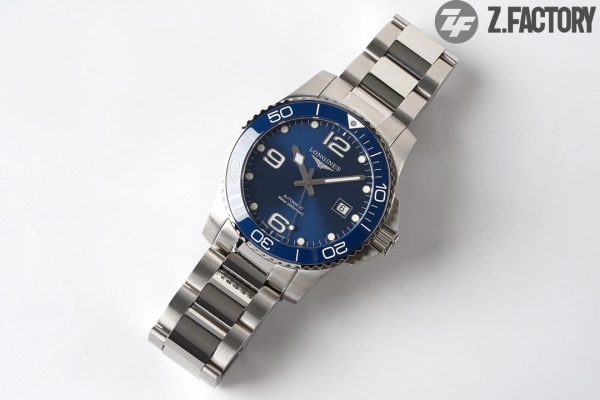 Longines Conquest L3.742.4.96.6 SS Blue Ceramic Bezel SS ZF 1:1 Best Edition Blue Dial on SS Bracelet A2824 - Super Clone Watch | 1:1 Best Version