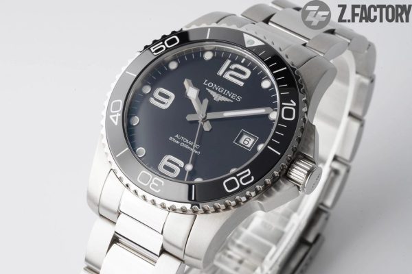 Longines Conquest L3.781.4.56.6 Black Ceramic Bezel SS ZF 1:1 Best Edition Black Dial on SS Bracelet A2824 - Super Clone Watch | 1:1 Best Version