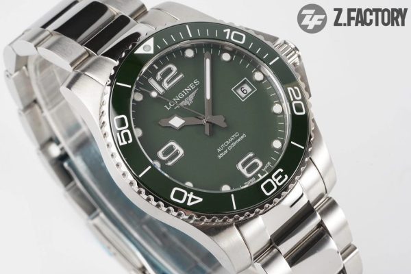 Longines Conquest L3.781.4.06.6 Green Ceramic Bezel SS ZF 1:1 Best Edition Green Dial on SS Bracelet A2824 - Super Clone Watch | 1:1 Best Version