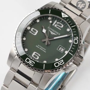 Longines Conquest L3.781.4.06.6 Green Ceramic Bezel SS ZF 1:1 Best Edition Green Dial on SS Bracelet A2824 - Super Clone Watch | 1:1 Best Version