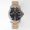 Longines Conquest L3.781.3.58.7 SS/RG Black Ceramic Bezel SS ZF 1:1 Best Edition Black Dial on SS/RG Bracelet A2824 - Super Clone Watch | 1:1 Best Version