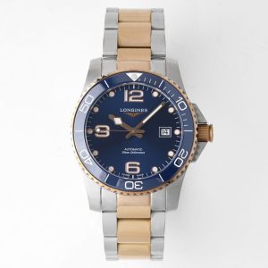 Longines Conquest L3.781.3.98.7 SS/RG Blue Ceramic Bezel SS ZF 1:1 Best Edition Blue Dial - Super Clone Watch | 1:1 Best Version