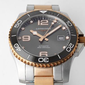 Longines Conquest L3.781.3.78.7 SS/RG Gray Ceramic Bezel SS ZF 1:1 Best Edition Gray Dial - Super Clone Watch | 1:1 Best Version