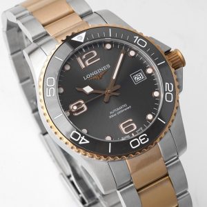 Longines Conquest L3.781.3.78.7 SS/RG Gray Ceramic Bezel SS ZF 1:1 Best Edition Gray Dial - Super Clone Watch | 1:1 Best Version