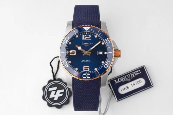 Longines Conquest L3.781.3.98.9 SS/GR Blue Ceramic Bezel SS ZF 1:1 Best Edition Blue Dial - Super Clone Watch | 1:1 Best Version