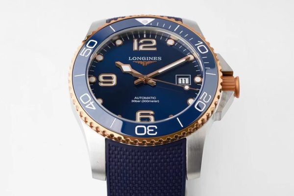 Longines Conquest L3.781.3.98.9 SS/GR Blue Ceramic Bezel SS ZF 1:1 Best Edition Blue Dial - Super Clone Watch | 1:1 Best Version