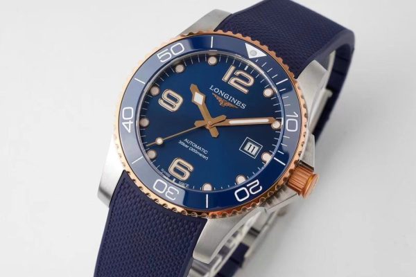 Longines Conquest L3.781.3.98.9 SS/GR Blue Ceramic Bezel SS ZF 1:1 Best Edition Blue Dial - Super Clone Watch | 1:1 Best Version