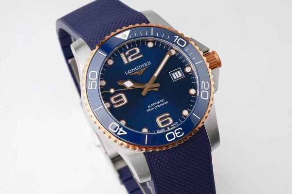 Longines Conquest L3.781.3.98.9 SS/GR Blue Ceramic Bezel SS ZF 1:1 Best Edition Blue Dial - Super Clone Watch | 1:1 Best Version