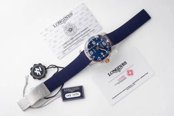 Longines Conquest L3.781.3.98.9 SS/GR Blue Ceramic Bezel SS ZF 1:1 Best Edition Blue Dial - Super Clone Watch | 1:1 Best Version