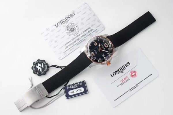 Longines Conquest L3.781.3.58.9 SS/GR Black Ceramic Bezel SS ZF 1:1 Best Edition Black Dial - Super Clone Watch | 1:1 Best Version