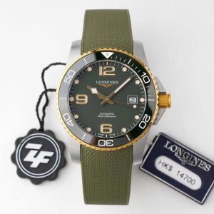 Longines Conquest L3.781.3.06.9 SS/YG Green Ceramic Bezel SS ZF 1:1 Best Edition Green Dial - Super Clone Watch | 1:1 Best Version