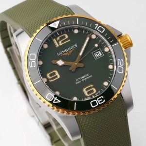 Longines Conquest L3.781.3.06.9 SS/YG Lunetta in ceramica verde SS ZF 1:1 Best Edition Quadrante verde - Orologio super clone | 1:1 Best Version