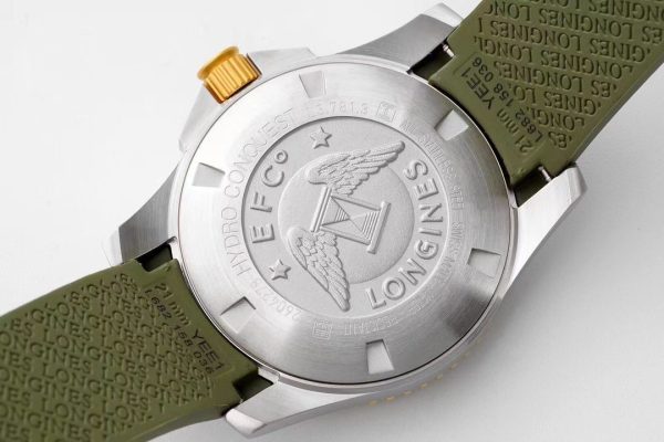 Longines Conquest L3.781.3.06.9 SS/YG Lunetta in ceramica verde SS ZF 1:1 Best Edition Quadrante verde - Orologio super clone | 1:1 Best Version