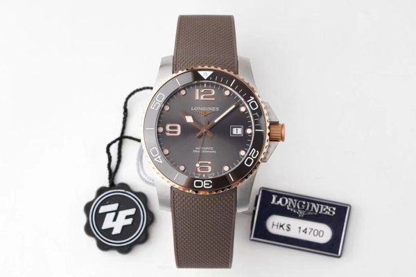 Longines Conquest L3.781.3.78.9 SS/GR Gray Ceramic Bezel SS ZF 1:1 Best Edition Gray Dial - Super Clone Watch | 1:1 Best Version