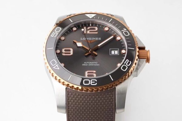 Longines Conquest L3.781.3.78.9 SS/GR Gray Ceramic Bezel SS ZF 1:1 Best Edition Gray Dial - Super Clone Watch | 1:1 Best Version