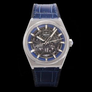 ZENITH 95.9000.670/78.R584 Defy Classic LF 1:1 Best Edition Skeleton Blue Dial on Blue Gummy Strap - Super Clone Watch | 1:1 Best Version