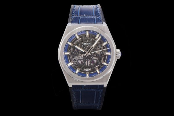 ZENITH 95.9000.670/78.R584 Defy Classic LF 1:1 Best Edition Skeleton Blue Dial on Blue Gummy Strap - Super Clone Watch | 1:1 Best Version