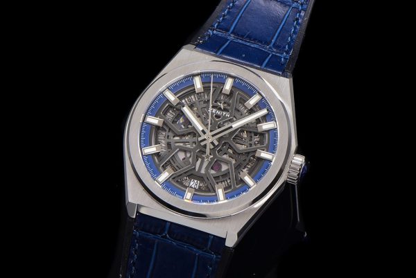 ZENITH 95.9000.670/78.R584 Defy Classic LF 1:1 Best Edition Skeleton Blue Dial on Blue Gummy Strap - Super Clone Watch | 1:1 Best Version